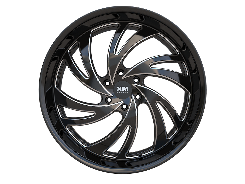 22X9.5 XM-616 A0278 6X139 25 78.1 BLACK MILLED