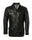 Men's Four Pocket Cafe Racer Long Hip Length Leather Jacket by SCIN