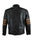 Men's Black Cafe Racer With Brown Stripes Leather Jacket by SCIN