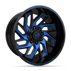 22X12 XM-343 XTREME MUDDER 8X170 -44 125 GLOSS BLACK BLUE MILLED
