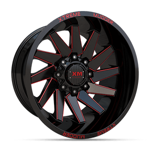 XM-344 8X170 -44 125 GLOSS BLACK RED MILLED