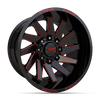20X10 XM-344 5X115 / 5X127 -6 78.1 BLACK RED MILLED