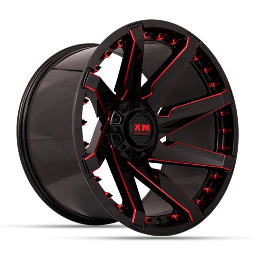 24X12 XM-301 6X135 / 6X139 -44 108 CANDY RED MILLED