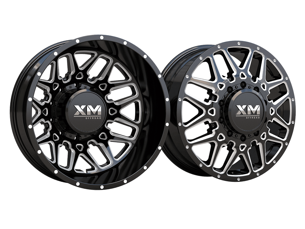 24X8.25 XM-900 FRONT 8X165.1 105 117 Black Milled
