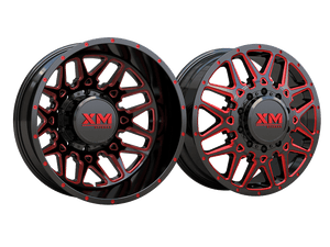 24X8.25 XM-900 Rear 8X165.1 -221 121.3 Black Red Milled