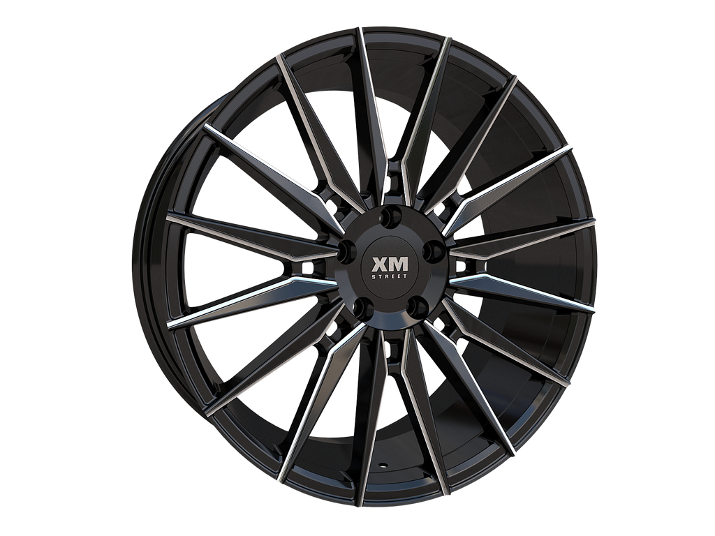 20X8.5 XM-610 5X115 15 74.1 BLACK MILLED