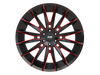 24X10 XM-610 6X139 25 78.1 BLACK RED MILLED