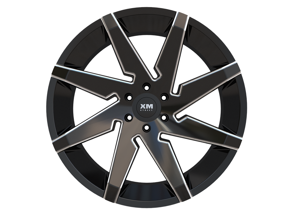 22X9.5 XM-626 A0277 6X139 25 78.1 BLACK MILLED
