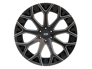 22X8.5 XM-608 5X120 30 74.1 GLOSS BLACK MILLED