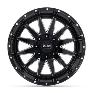18X9 XM-312 5X115 / 5X127 12 78.1 BLACK MILLED