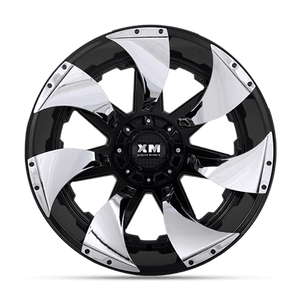 XM-326 GLOSS BLACK CHROME INSERTS [GLOSS BLACK CHROME INSERTS] [5X115 & 5X127]