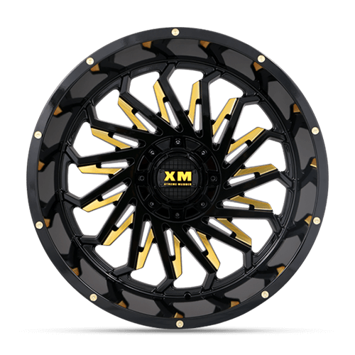 20X10 XM-330 5X139.7 / 5X150 12 110 Gloss Black Yellow Milled