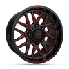 20X10 XM-338 8X170 -18 125 BLACK RED MILLED