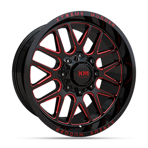 20X10 XM-338 8X170 -18 125 BLACK RED MILLED