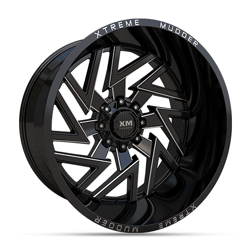 24X14 XM-340 8X180 -76 125 BLACK MILLED