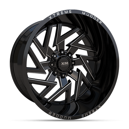 24X14 XM-340 6X135 / 6X139 -76 108 BLACK MILLED