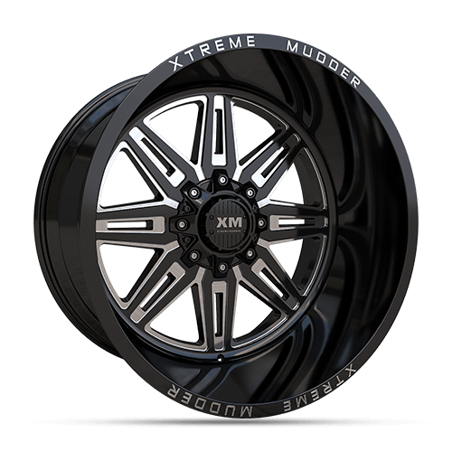 24X14 XM-341 8X165.1 -76 125 BLACK MILLED