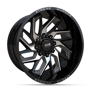 20X10 XM-343 5X127 / 5X135 -6 87.1 SATIN BLACK CLEAR TINT