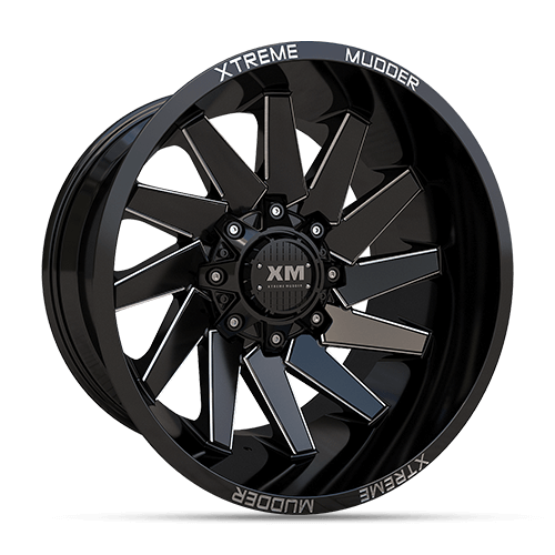 20X10 XM-344 8X170 6 125 GLOSS BLACK MILLED