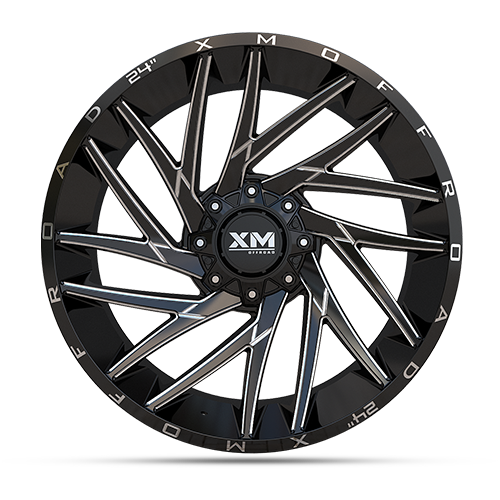 24X10 XM-351 5X139/5X150 -6 110 GLOSS BLACK MILLED