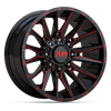 20X10 XM-352 8X170 -6 125 BLACK RED MILLED