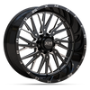 20X10 XM-354 5X115 / 5X127 -6 78.1 2 TONE BRUSH FACE MILLED+BLACK LIP