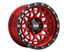 17X9 XM-701 6X139.7 0 106.2 CANDY RED FACE+BLACK LIP