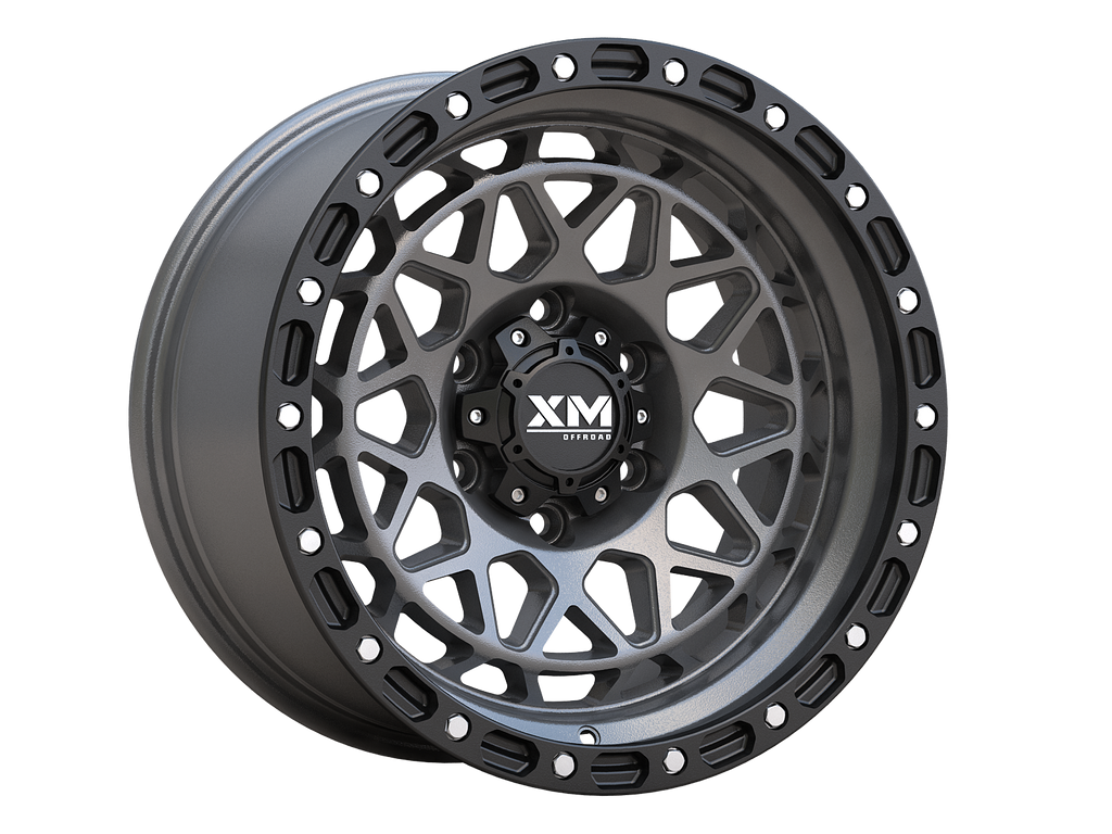 17X9 XM-701 5X127 0 71.5 SEMI MATT GUNMETAL FACE+SEMI MATT BLACK LIP