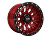 17X9 XM-702 6X139.7 0 106.2 CANDY RED FACE+BLACK LIP