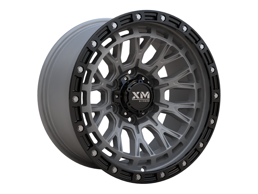 17X9 XM-702 5X127 0 71.5 SEMI MATT GUNMETAL FACE+SEMI MATT BLACK LIP