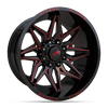 22X12 XM-342 6X135 / 6X139 -44 108 BLACK RED MILLED
