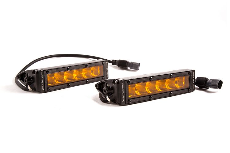 Stage Series 6" SAE/DOT Amber Light Bar (pair)