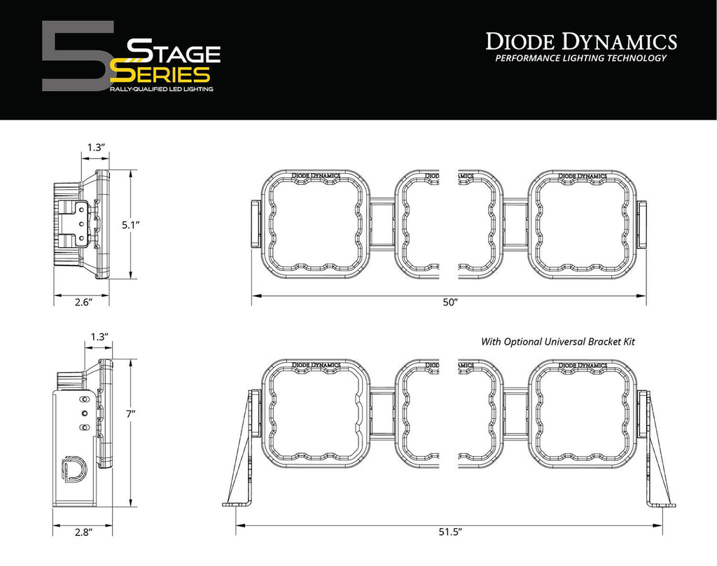 SS5 CrossLink 8-Pod LED Light Bar (one)