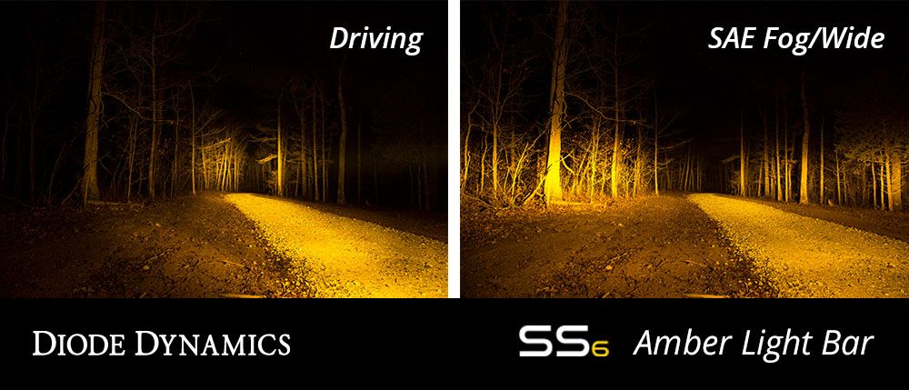 Stage Series 6" SAE/DOT Amber Light Bar (pair)