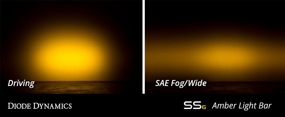 Stage Series 6" SAE/DOT Amber Light Bar (pair)